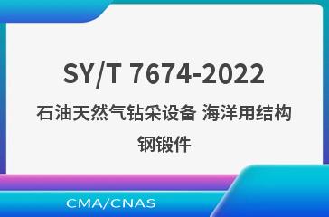 SY/T 7674-2022石油天然气钻采设备 海洋用结构钢锻件